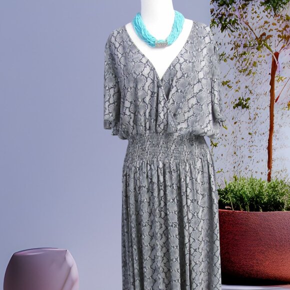 MICHAEL KORS SNAKEPRINT DRESS XL NWT